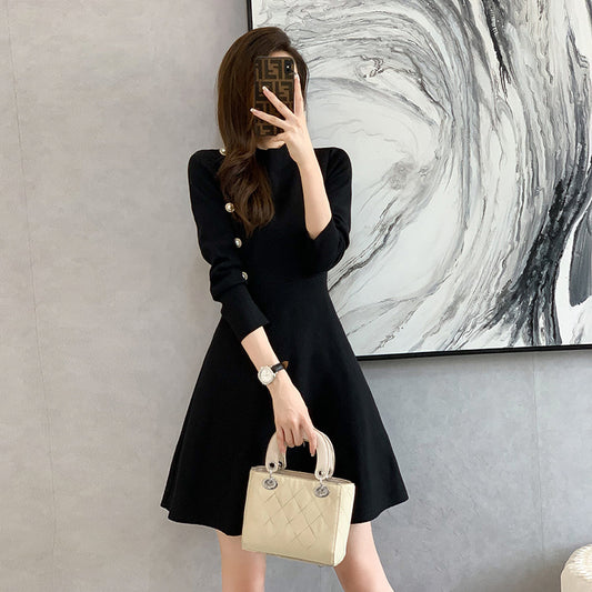 Classic Style Knitted Dress Women